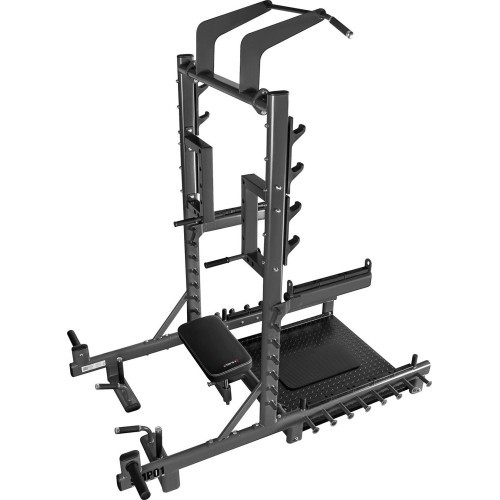 Komerciāls daudzfunkcionāls statīvs ar svarcelšanas un hip thrust platformu SMP01 HMS