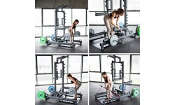 Komerciāls daudzfunkcionāls statīvs ar svarcelšanas un hip thrust platformu SMP01 HMS