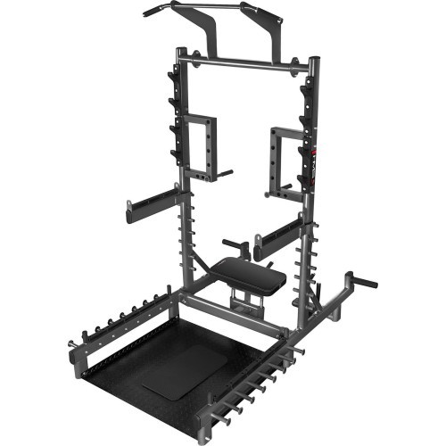 Komerciāls daudzfunkcionāls statīvs ar svarcelšanas un hip thrust platformu SMP01 HMS