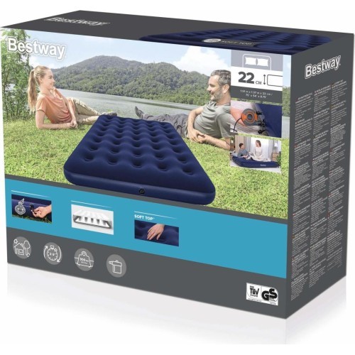 Piepūšams velūra matracis Bestway 191/137/22 cm