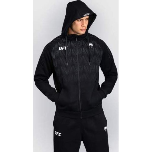 Vīriešu UFC Zenith by Venum Replica jaka ar kapuci un rāvējslēdzēju, melna
