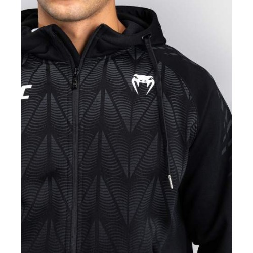 Мужская толстовка с капюшоном на молнии UFC Zenith by Venum Replica, чёрная