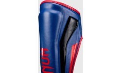 Venum Elite Shin Guards - Dark Blue/Red