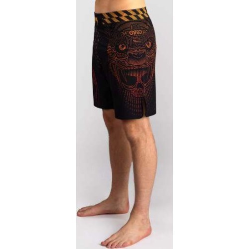 Venum Quetzal Fury Fightshorts - Black/Fury Red/ Tangerine