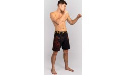 Venum Quetzal Fury Fightshorts - Black/Fury Red/ Tangerine