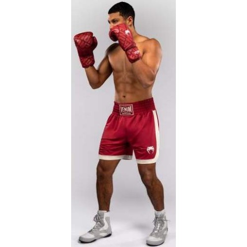 Venum Classic Boxing Shorts – Ruby Red/Ivory