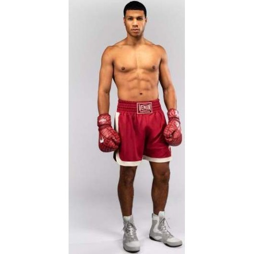 Venum Classic Boxing Shorts – Ruby Red/Ivory