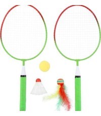 Badmintona komplekts Nils NRZ051 Tērauds, 2 raketes, badmintona spalvas, bumbiņas