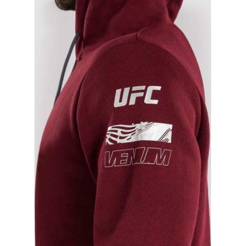 Vīriešu kapučdžemperis UFC Zenith by Venum Burgundy Authentic Fight Week