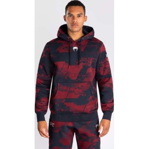 Vīriešu UFC Zenith by Venum Burgundy Authentic Fight Week kapučdžemperis