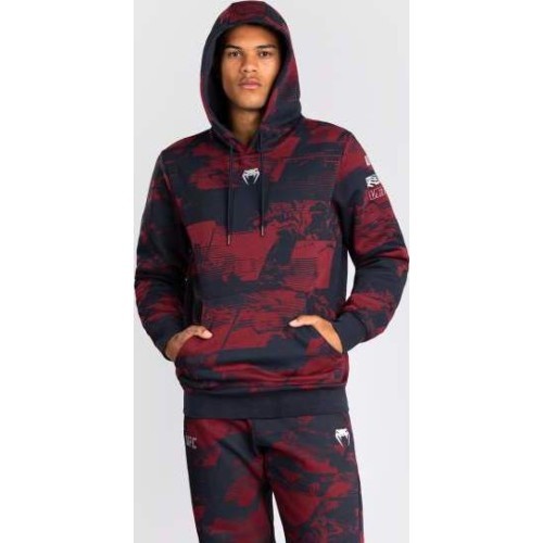 Vīriešu UFC Zenith by Venum Burgundy Authentic Fight Week kapučdžemperis
