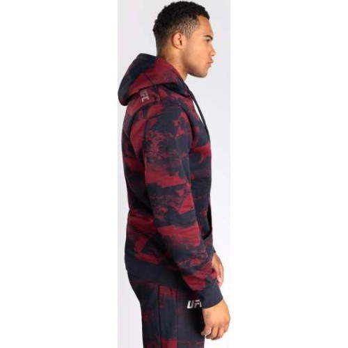 Vīriešu UFC Zenith by Venum Burgundy Authentic Fight Week kapučdžemperis