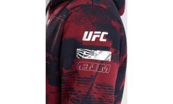 Мужская толстовка с капюшоном UFC Zenith by Venum Burgundy Authentic Fight Week