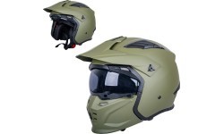 Модульный мотоциклетный шлем W-TEC Badalone Army - Matně olivová
