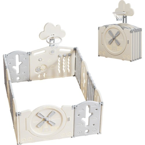 Plastic Playpen inSPORTline Bufalino 10+2 127 x 160 x 64 cm
