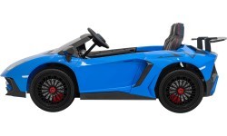 Elektromobilis Lamborghini Aventador SV STRONG, zils