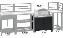 Moduļa grila skapītis TORINO 2 āra virtuvei, 80x47x69 cm