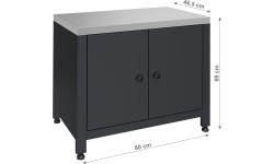 Module grill cabinet TORINO 2 for outdoor kitchen 80x47x69cm