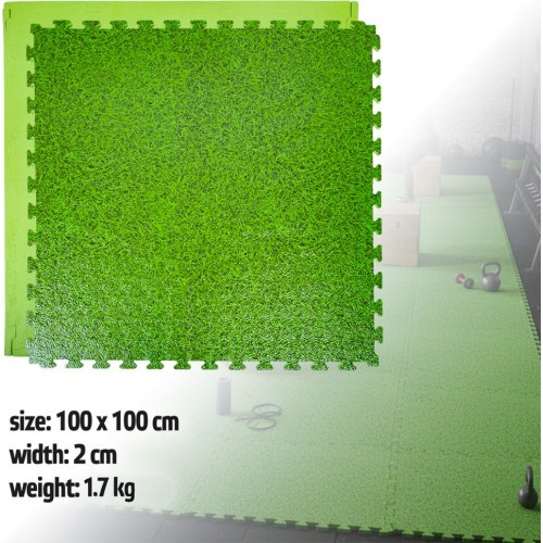 Мат-пазл татами inSPORTline Zemalpro 100 x 100 x 2 см - Рисунок травы