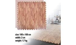Tatami Puzzle Mat inSPORTline Zemalpro 100 x 100 x 2 cm - Wood pattern