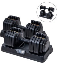Regulējams vienroku hanteļu komplekts inSPORTline DuraBell® 2 x 5 - 41 kg