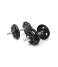 Newton Fitness Rubberised Adjustable Dumbbell Set 2 x 10 kg