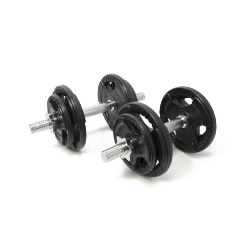 Newton Fitness Rubberised Adjustable Dumbbell Set 2 x 10 kg