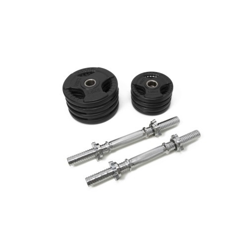 Newton Fitness Rubberised Adjustable Dumbbell Set 2 x 10 kg