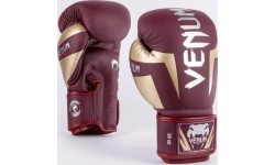 Venum Elite boksa cimdi, bordo/zelta