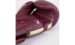 Venum Elite Boxing Gloves - Burgundy/Gold
