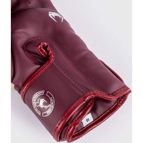 Venum Elite boksa cimdi, bordo/zelta