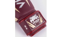 Venum Elite boksa cimdi, bordo/zelta