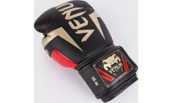 Venum Elite Boxing Gloves - Black/Gold/Red