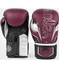 Boksa cimdi Venum Elite Evo – bordo/sudraba