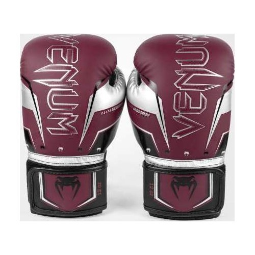 Boksa cimdi Venum Elite Evo – bordo/sudraba