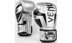 Venum Elite Boxing Gloves - Silver/Black