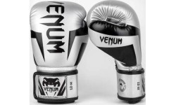 Venum Elite Boxing Gloves - Silver/Black