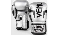 Venum Elite boksa cimdi, sudraba/melni