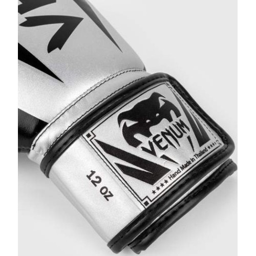 Venum Elite Boxing Gloves - Silver/Black