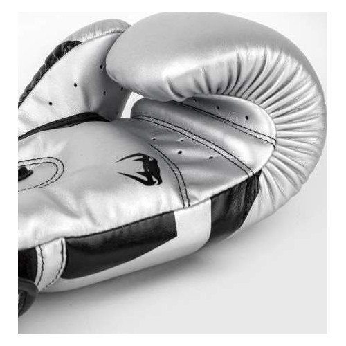 Venum Elite Boxing Gloves - Silver/Black