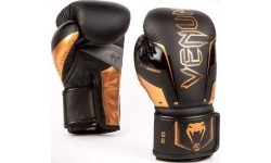 Venum Elite Evo Boxing Gloves - Black/Bronze