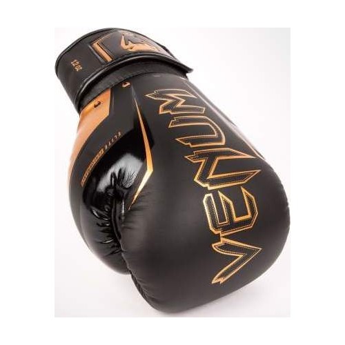 Боксёрские перчатки Venum Elite Evo, чёрные/бронзовые