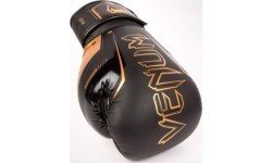 Venum Elite Evo boksa cimdi, melni/bronzas