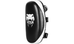 Ударные лапы Venum Light, кожа Skintex, чёрный/лёд, один размер