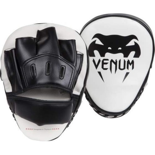 Боксёрские лапы Venum Light белые/чёрные (пара)