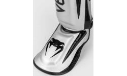 Защита голени Venum Elite Standup, серебристо-чёрная