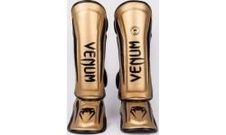 Защита голени Venum Elite Standup, золотисто-чёрная