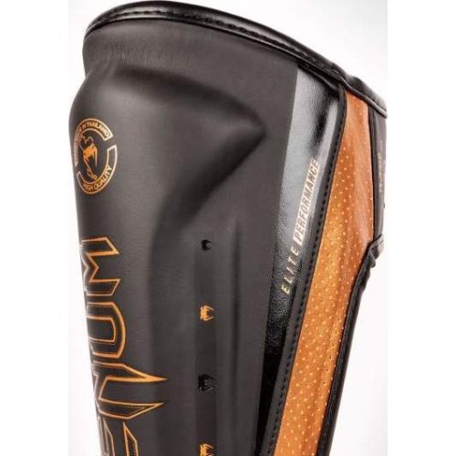 Venum Elite Evo Shinguards - Black/Bronze