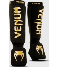 Протекторы для ног Venum Kontact, черные и золотые