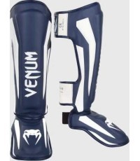 Защита голени Venum Elite Standup - White/Navy Blue